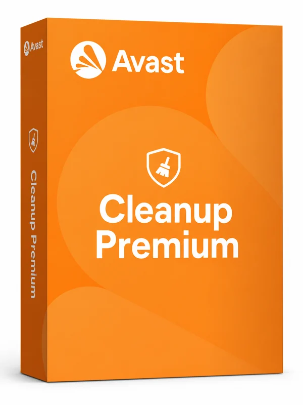 Illustrative orange Avast Cleanup Premium software box